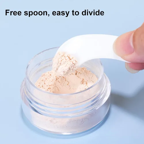 Vista 6 de Caja de polvo vacía, 0.35 oz/0.34 onzas, color negro, mini caja de polvo suelta recargable con soplo de polvo y tamizador, cajas de polvo cosmético