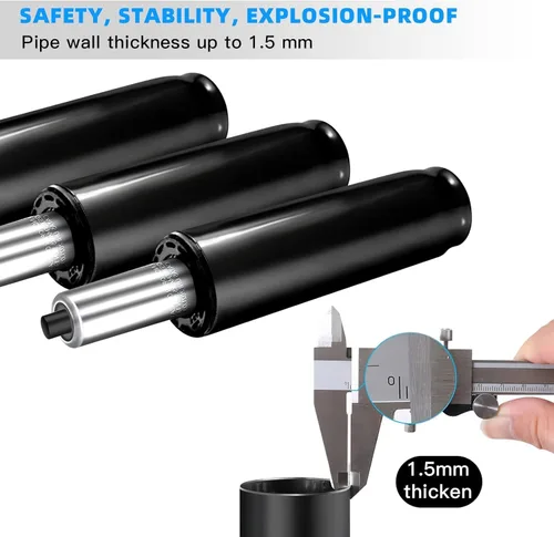 Vista 3 de Cilindro de silla de tamaño universal, piezas de repuesto de 4.0 pulgadas, cilindro de elevación de gas resistente para sillas de escritorio
