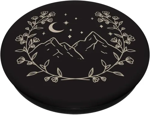 Vista 2 de Crema - PopGrip adhesivo PopSockets Boho Floral Moon Mountain