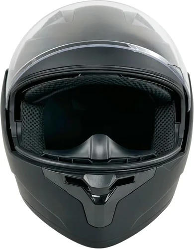 Vista 3 de Casco para motocicleta integral, negro mate, con certificación DOT, diseño abatible
