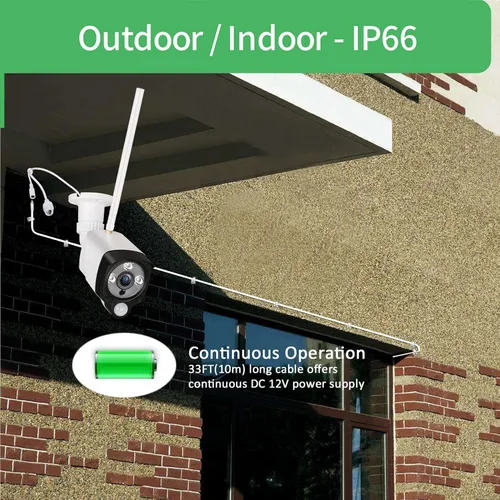 Vista 7 de Cable de extensión de alimentación de 33 pies 10 M CC 12 V para cámara de seguridad CCTV DVR independiente, cable de extensión de CC de 0.217 in x
