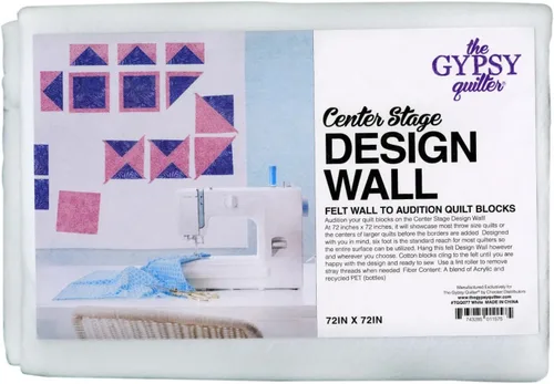 Vista 2 de The Gypsy Quilter Diseño de escenario central para pared, color blanco, 72 x 72 pulgadas