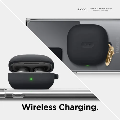 Vista 8 de elago Funda colgante de silicona compatible con Samsung Galaxy Buds FE (2023) / Galaxy Buds 2 Pro (2022) / Galaxy Buds 2 Case (2021) / Galaxy Buds