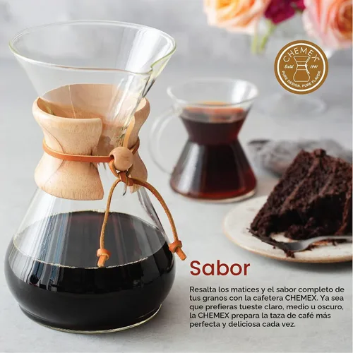 Vista 4 de Chemex Cafetera de vidrio para verter - Serie clásica - 10 tazas - Embalaje exclusivo