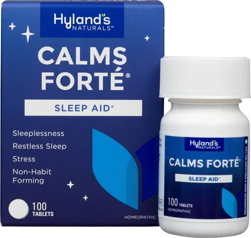 Vista 4 de Hyland's Calms Forte Tabletas, Alivio Natural de Tensión Nerviosa e Insomnio Ocasional, 100