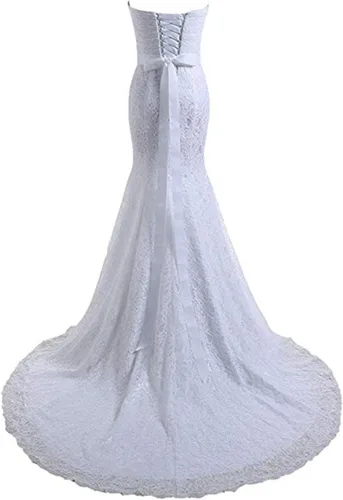 Vista 3 de Likedpage - Vestidos de novia, corte de sirena, con encaje, para mujer