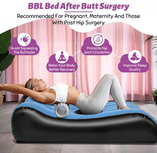 Vista 3 de Cama BBL después de la cirugía para dormir con agujero, BBL B-ed con Azul