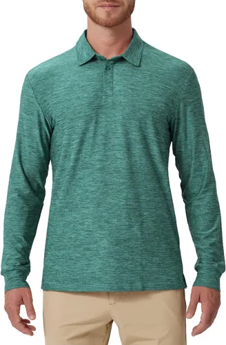 Vista 59 de NAVISKIN Camisas polo de manga larga para hombre, camisas de golf con cuello UPF 50 SPF para hombre, secado rápido, absorbe la humedad