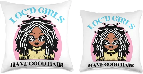 Vista 3 de Locs Afro Dreadlocks Love Beauty Hair Loc'd Good Hair - Almohada negra de niña africana americana, 16 x 16 pulgadas, multicolor