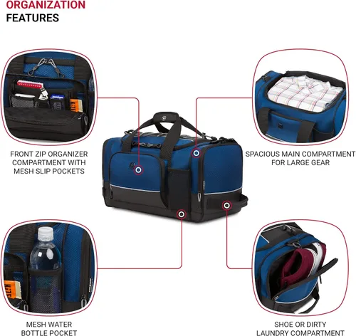 Vista 3 de SWISSGEAR APEX - Bolsa de viaje para hombre y mujer, color negro