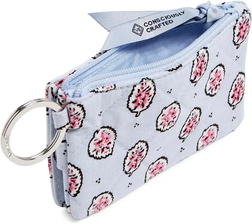 Vista 3 de Vera Bradley Cartera de algodón de lujo con cremallera para mujer con protección RFID