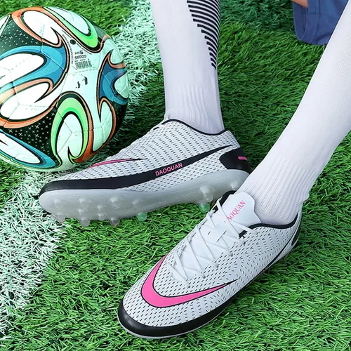 Vista 7 de HaloTeam Zapatos de fútbol para hombre tacos de fútbol de tierra firme para adultos atléticos al aire libre interior zapatos de entrenamiento