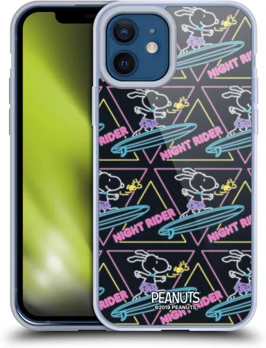 Vista 52 de Head Case Designs Funda de gel suave con licencia oficial de Peanuts Tropical Surf Snoopy Aloha Disco compatible con Apple iPhone 13 Mini Surf