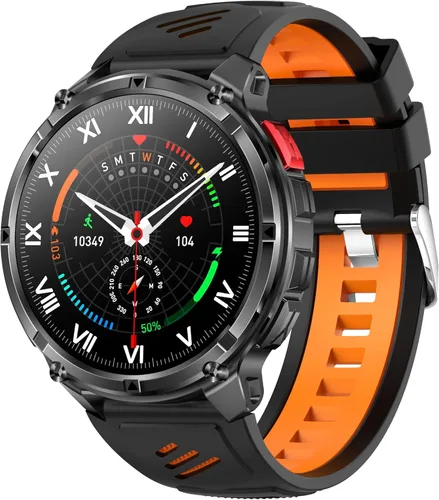 Vista 15 de Relojes inteligentes múltiples modos deportivos para hombres con linterna, reloj inteligente para Android y iPhone, pantalla táctil HD de 1.7 Negro