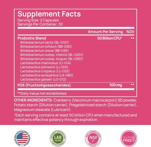Vista 5 de Suplementos NAD+ para mujeres y mujeres probióticos