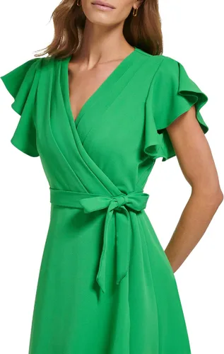Vista 4 de DKNY Vestido cruzado de imitación para mujer
