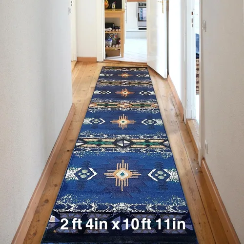 Vista 87 de YHSF South West - alfombra estilo nativo americano del suroeste C318 - fácil de limpiar, gruesa, suave, duradera, alfombra inspirada en tribus