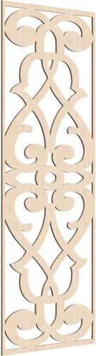 Vista 150 de 9 3/8"W x 24 3/8"H x 1/4"T Bellaire Decorativos Paneles de pared de madera calado, abedul