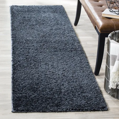 Vista 23 de SAFAVIEH Arizona Shag Collection ASG820A - Alfombra de pasillo, 2 pies 3 pulgadas x 6 pies, color crema, diseño sólido, no desprende pelusa y fácil