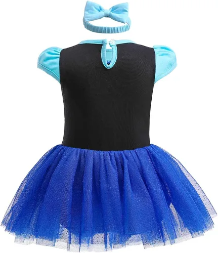 Vista 2 de CinheyU Disfraces de princesa para bebé, disfraz de cumpleaños, vestido tutú con diadema para Halloween, Navidad, fiestas