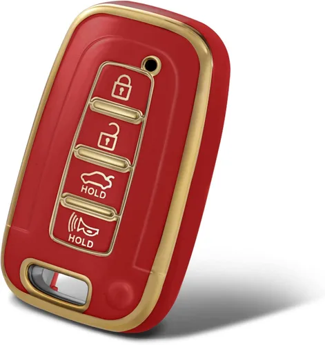 Vista 48 de Funda protectora inteligente de termoplástico con 4 botones para llave de Hyundai; funda compatible con los modelos Elantra, Ioniq, Sonata, Tucson