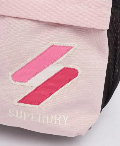 Vista 4 de Superdry Mochila Code Montana para hombre, compartimento principal con cremallera, Roseate Pink, talla única , Mochilas tipo mochila