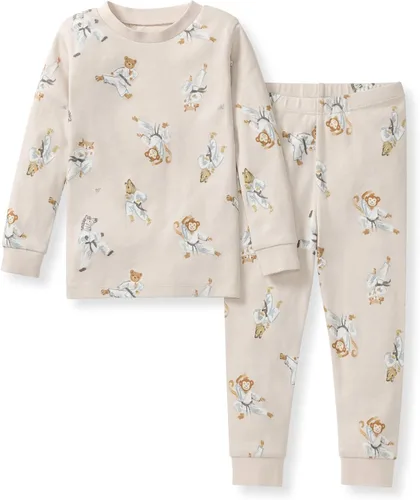 Vista 48 de Burt's Bees Baby Pijama de algodón orgánico para niños, conjunto de pijama Paquete de 1 temporada de Apple
