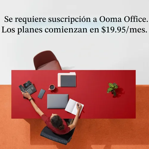 Vista 3 de Ooma Teléfono de escritorio IP Wi-Fi GRP2624 de Grandstream aprovisionado. Funciona solo con el servicio telefónico VoIP de ooma Office