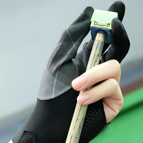 Vista 6 de Guantes de billar de 3 dedos, guantes de billar para mano izquierda y diestra, transpirables, antideslizantes, para billar Mano izquierda negra