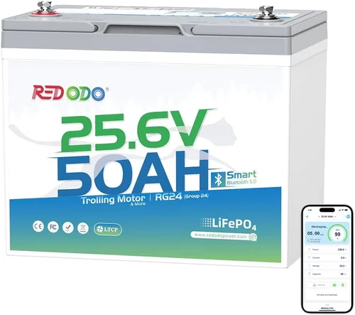 Vista 15 de Redodo Batería de litio LiFePO4 de 12V 20Ah, batería de arranque de 800CCA, batería marina del grupo U1 con BMS incorporado, batería de litio