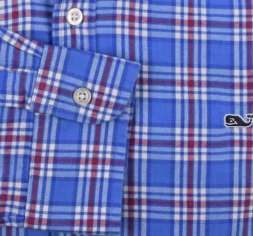 Vista 3 de Vineyard Vines Sunbridge Check Classic Fit Tucker camisa para hombre S