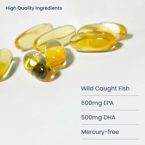 Vista 5 de Omega Pure Plus: Suplemento de aceite de pescado Omega-3. Libre de mercurio. Triple fuerza. Apoya la salud cardíaca, la salud cognitiva y la salud