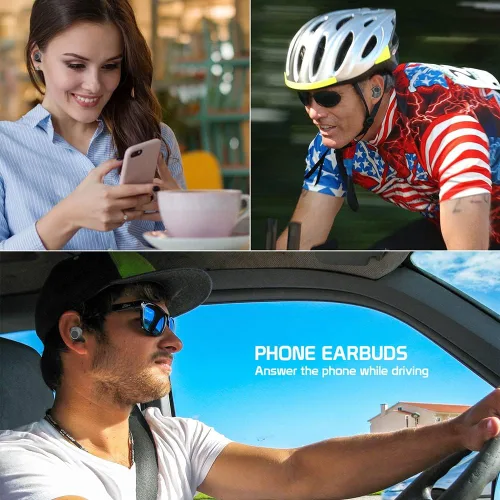 Vista 3 de Auriculares inalámbricos V5 Bluetooth funcionan para Xiaomi M2007J17I con estuche de carga para auriculares intrauditivos. (V5.0 negro)