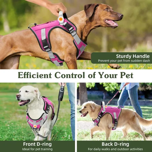 Vista 50 de VavoPaw Cinturón de Seguridad para Perros, Chaleco de Seguridad Arnés para Perros para Automóvil con Hebilla Ajustable Cinturón de Seguridad