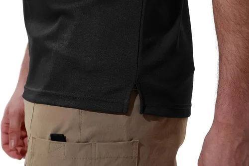 Vista 7 de Rdruko Camisas polo para hombre de manga corta, secado rápido, para golf y deportes al aire libre con bolsillo 01 Negro