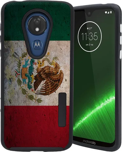 Vista 14 de CasesOnDeck - Carcasa compatible con Motorola Moto E5 Plus y Moto E5 Supra[Grip Tactical] de dos piezas con carcasa rígida y piel flexible