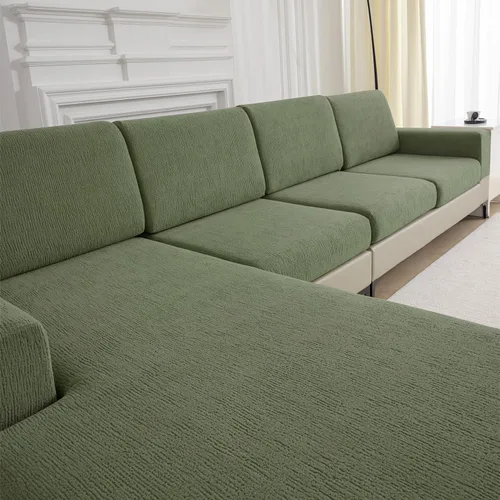 Vista 8 de Fundas de Cojines para Sofá Fundas para Sofás Seccionales Elásticas Lavables Suaves Fundas de Cojines de Asiento Protector de Muebles Fundas