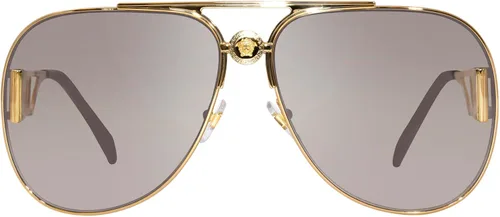 Vista 2 de Versace VE2255 10026G Gafas de Sol DoradoGris Claro Espejo Plata Piloto 2.480 in, Oro