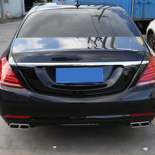 Vista 5 de YIWANG ABS Chrome Car Tail Strips Sequins Trim para Mercedes Benz S Class W222 2014-2019