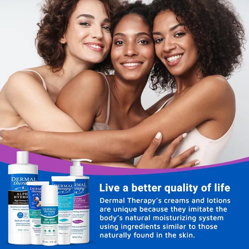 Vista 7 de Dermal Therapy Extra Strength 5% AHA 10% Urea Loción corporal - Curación para piel extremadamente seca y agrietada - Sin fragancia - Piel sensible