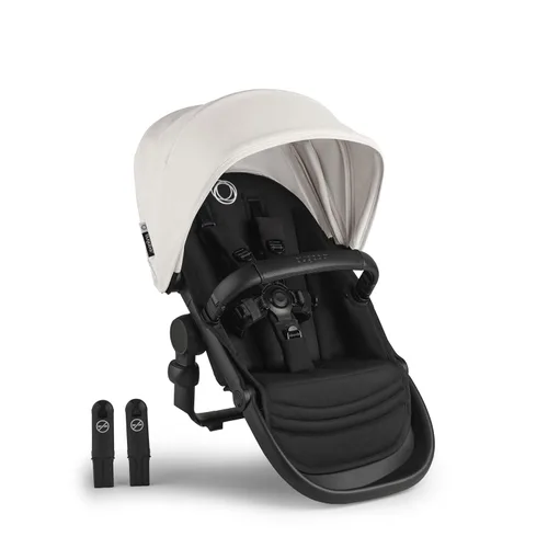 Vista 7 de Bugaboo Kangaroo Sibling Seat para doble conversión de cochecito - Negro Asiento reversible para niños pequeños, reposapiés ajustable, toldo UPF