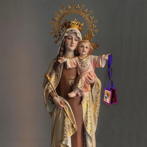Vista 7 de Escapularios católicos, Escapulario púrpura de bendición y protección, Escapulario de Marie Julie Jahenny, Escapularios Católicos, Escapularios