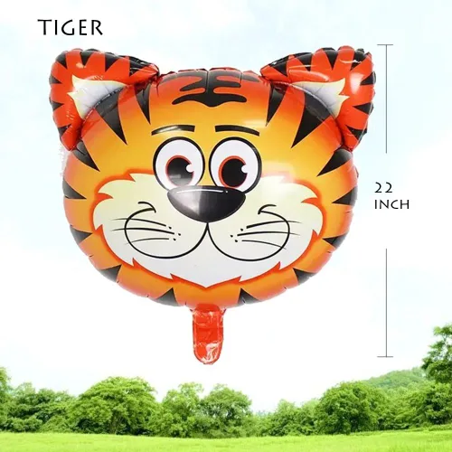 Vista 5 de Decoraciones de Fiesta de Cumpleaños de Safari de Selva - Paquete de 6 Globos Gigantes de Animales para Niños de Safari, Fiesta de Baby Shower