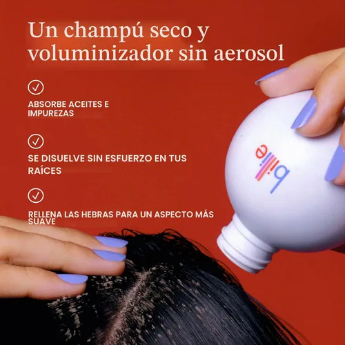 Vista 2 de Billie Floof Champú Seco - Polvo Voluminizador Sin Aerosol - Para Cabello Oscuro - 1.2 oz