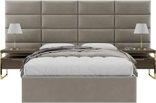 Vista 53 de Vänt - Paneles tapizados de cabecera para montar en la pared, diseño Elizabeth, 120 x 46 pulgadas, configuración de 16 paneles individuales