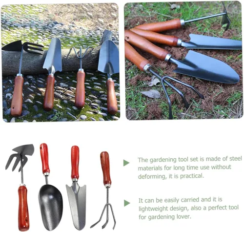 Vista 8 de Mikikit 1set Ergonomic Gardening Hand Trowel Tool High Hardness Spade for Digging Planting and Weeding Multi-Functional Design for Outdoor Gardening