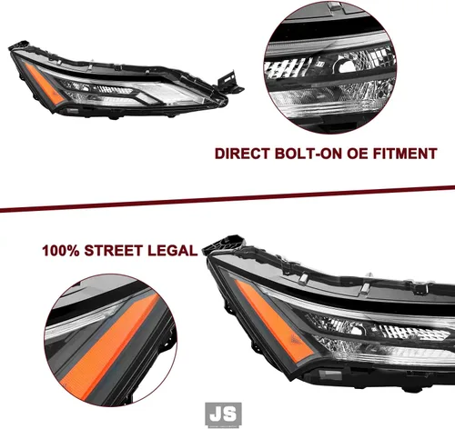 Vista 4 de JSBOYAT Repuesto superior de faros delanteros DRL para Nissan Rogue S, SL, SV 2021 2022 2023, estilo OE para el lado del conductor y del pasajero