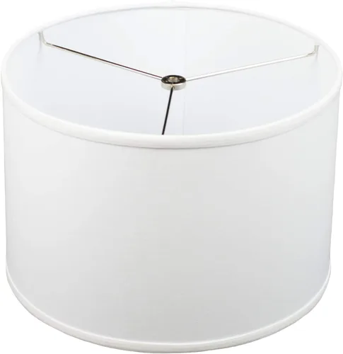 Vista 4 de FenchelShades.com Pantalla de tambor de tela de 13 pulgadas de diámetro x 13 pulgadas de diámetro inferior de 9 pulgadas de altura (araña) para Lino