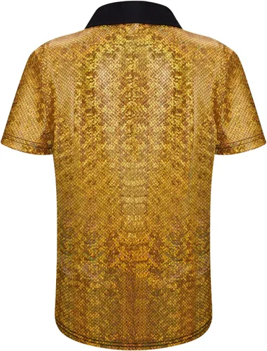 Vista 2 de WULFUL Camisa de discoteca para niños y niños, camisas con botones y lentejuelas, disfraz de fiesta de los años 70