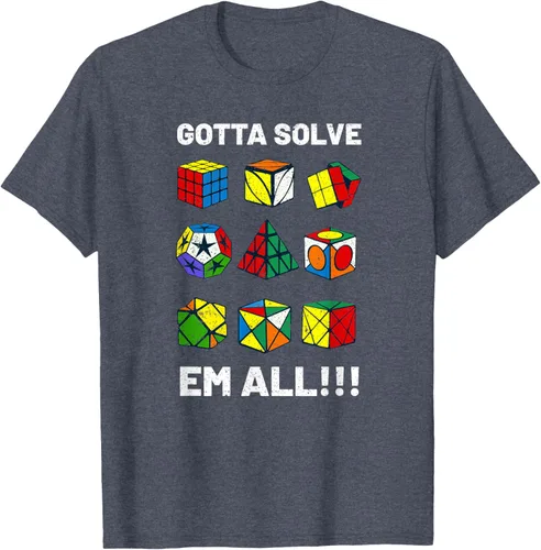 Vista 80 de Camiseta competitiva Puzzle Cube Gotta Solve Em All Speed Cubing